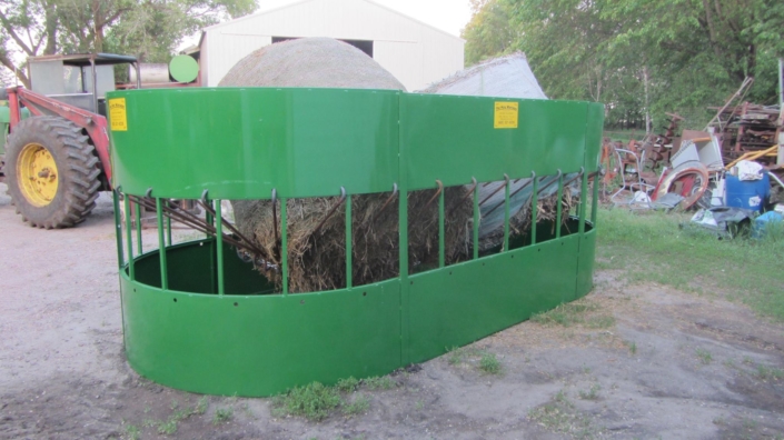 the hay manager round bale cone feeder for cow cattle horse sheep goat