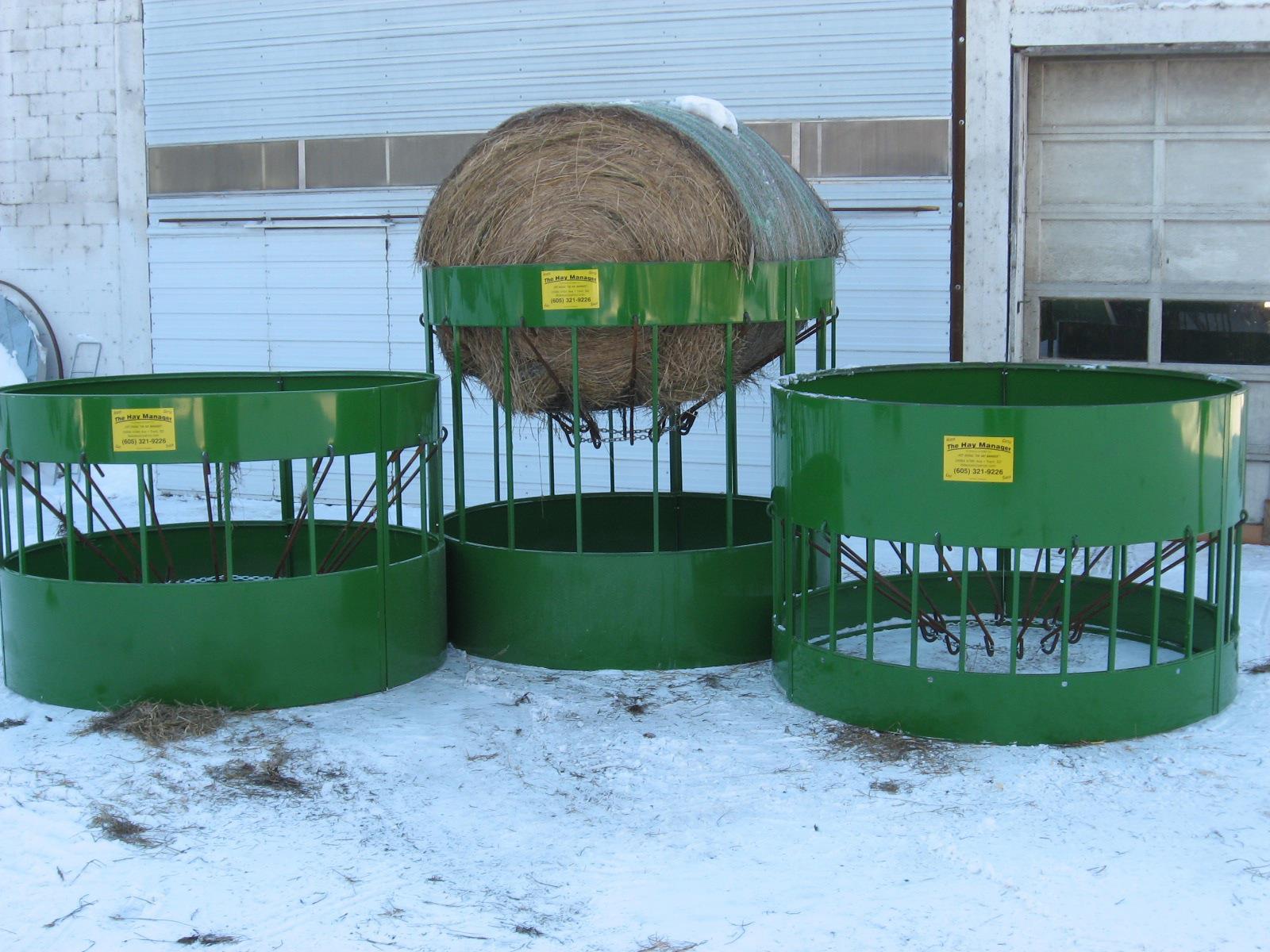 the hay manager round bale cone feeder for cow cattle horse sheep goat