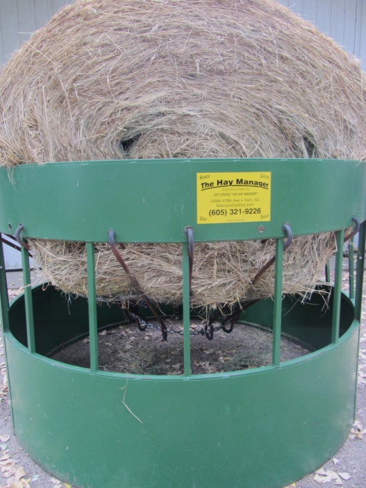 the hay manager round bale cone feeder for cow cattle horse sheep goat