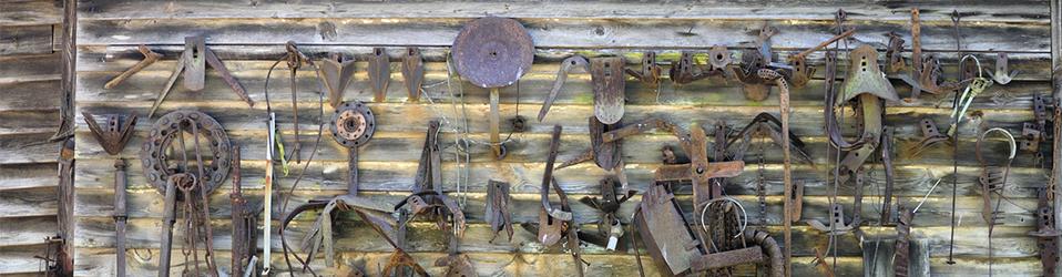 Lot - Vintage Hay Bale Hooks, Carelick Shelving, Hook Tool